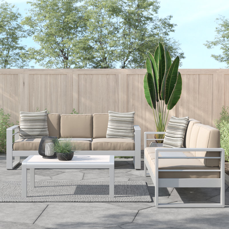 Brayden Studio® Royalston 4 Piece Sofa Seating Group with Cushions